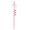 8pcs Durable Material Pink Bow Straws Shimmer Effect Sparkle Straws  Birthday Parties