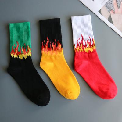 Rote Flamme Street Skateboard Socken Lässige Mode Hip Hop Socken Teenager Schüler Skateboard Junge Sok