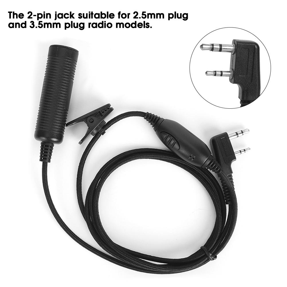 PTT K Head Military Cable Adapter for Baofeng for Kenwood for HYT Two Way Radio