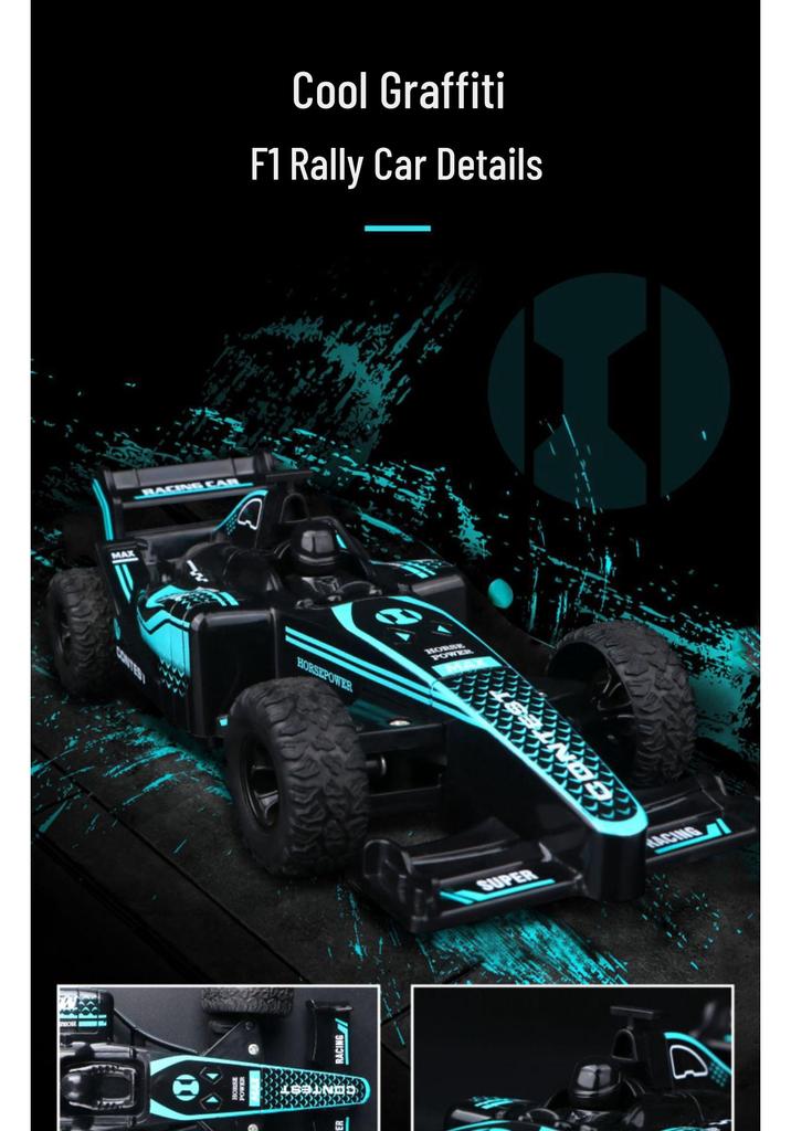 F1 High-Speed Drift Remote Control Car for Kids with Lights & Spray - Four-Wheel Drive