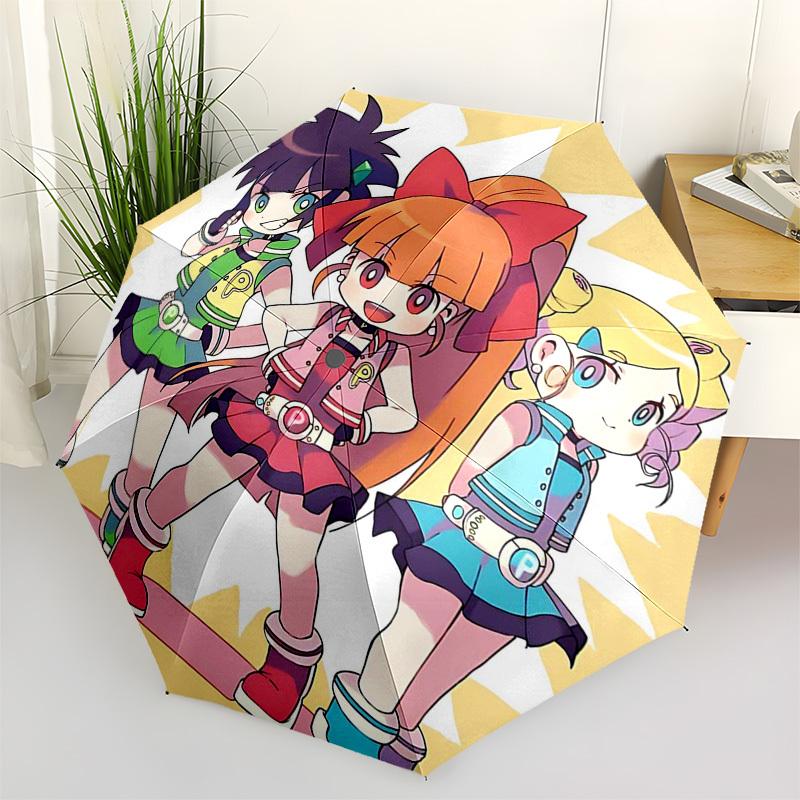 

1pc Poppin Party Automatic Opening/Closing Outdoor Umbrella with 3-Fold Design, Featuring 8-Bone Iron Frame - Perfect for Outdoor Use, Festive G