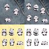 6pcs Panda Patch Selfadhesive Badges Patch Sticker No Sewing For Clothing Hat Accessories Decoration For Craft Lovers