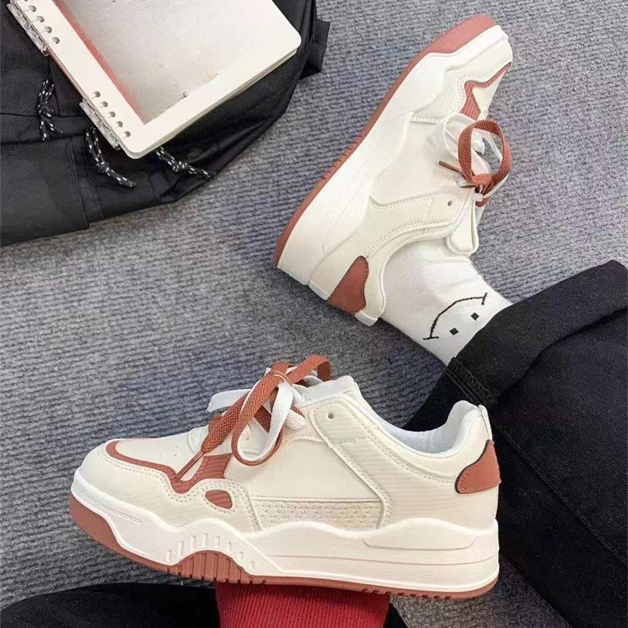 Women's Thick-Soled Casual White Shoes Spring New Special-Interest Design All-Matching Casual Sports Sneakers