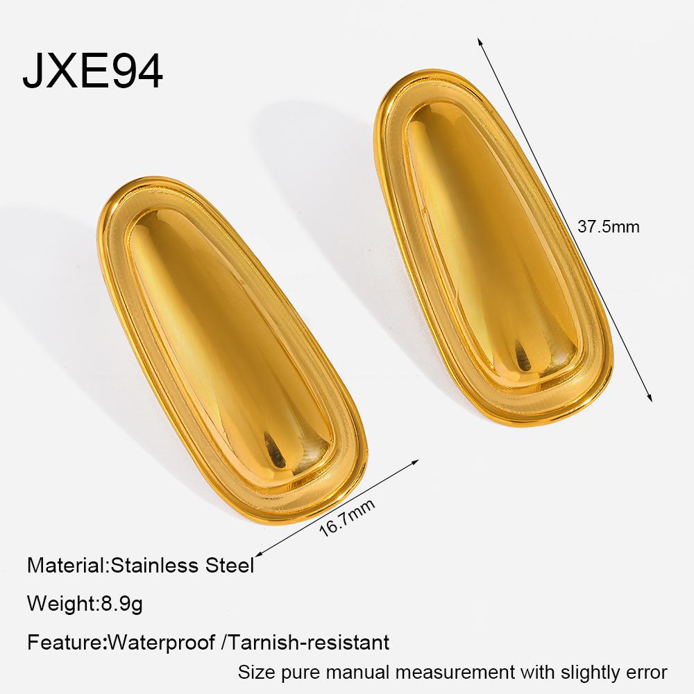 Explosive light luxury plated 18K gold stainless steel earrings retro texture love sun eye stud earrings earrings women