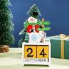 Merry Christmas Decor Wooden Calendar Desktop Decoration Santa Claus Elk Snowman Xmas Tree Wooden Calendar Kids Favor Noel Gifts