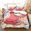 Cool Icon Gabriel & Satania Graphic Gabriel Dropout Anime Bedroom Decor Bedding Duvet Cover + 2 Pillowcases Anime Fan Room Decor