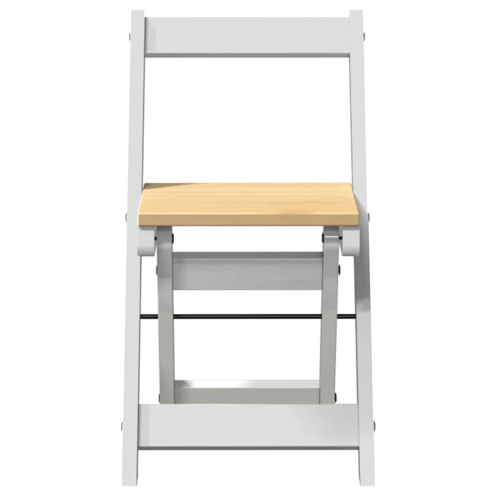 Vidaxl Corona Dining Chairs, Folding, 4 Pcs, White, Pine