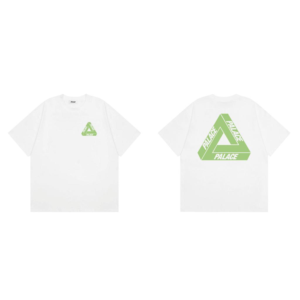 Trendige Marke PALACE klassisches grünes großes Dreieck LOGO aufgedrucktes lockeres und vielseitiges Sommer-Kurzarm-T-Shirt t