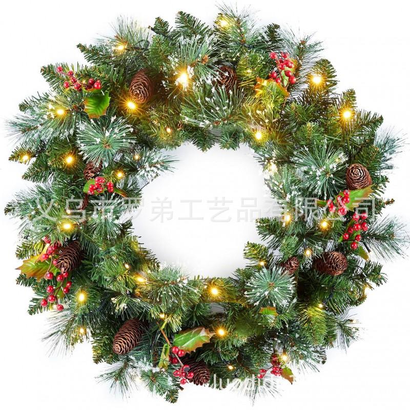 Christmas Wreath Door Hanging Decor Home Mall Window Party Festive Simulation Ornament