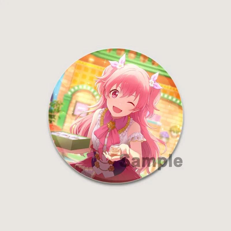 32/44/58mm Project SEKAI Blaszany Pin Okrągły Kreskówkowy Wpinany Broszki na Plecak Ubrania Akcesoria Odznaka Kolekcjonerska Anime Dekoracja Słodki