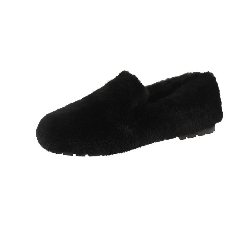 Retro Style Plaid Cotton Shoes for Women's Outer Wear In the Winter of 2025, New Home Indoor Thick-soled Non-slip Fluffy Shoes