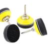 1/2/3Inch Hook And Loop Sanding Pad Kit 2Pcs With 1/4 Inches Shank Drill Attachment And Soft Foam Layer Buffering Pad
