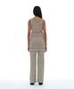 Partimento Woman Pwc Lace Trim Two-In-One Sleeveless Dress Top_Stone