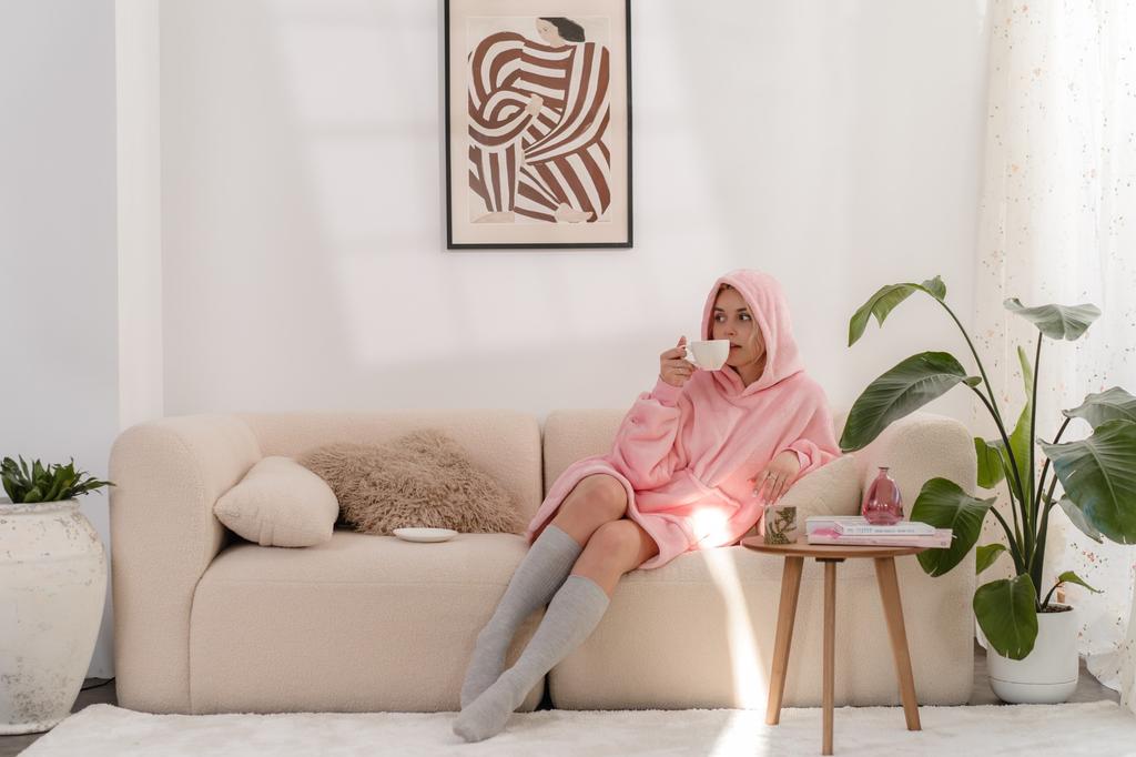 Blanket Sweatshirt Soft Thick Blanket Oversize Hoodie 2in1 Practical Gift