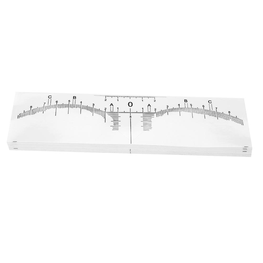 

50Pcs Disposable Eyebrow Tattoo Ruler Sticker Microblading Measure Tool