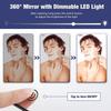 Retractable Hanging Three-fold Mirror for Home Haircutting and Bathroom Use