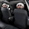 Vehicle Headrest Cover Pair, Monkey Print Polyester Car Headrest Slipcover Set for Plain Headrests During Daily Drives, Family Use, and Ride Share Use