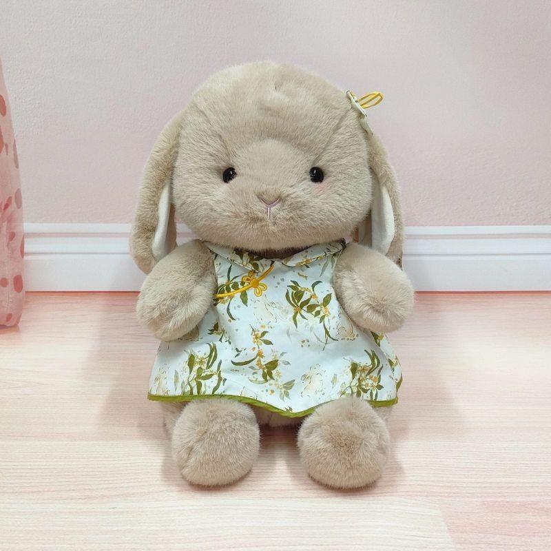 

Cute Floral Dress Cartoon Rabbit Plush Doll Children Companion Toy For Kids Bedroom Decor 40cm