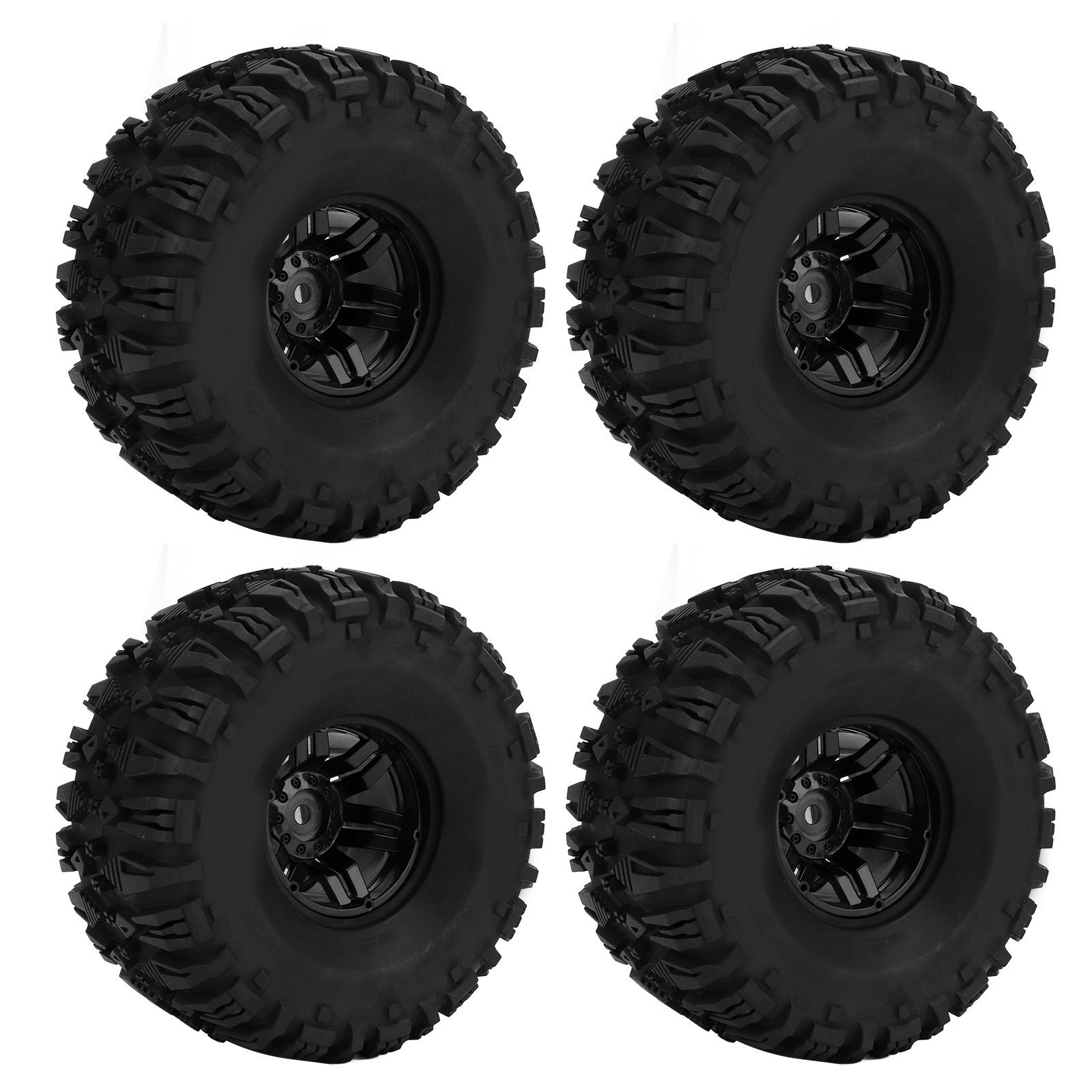 

4PCS AR Pattern Rubber Tires with 6 Spoke Plastic Rims RC Tires Set for Arrma Senton 1/10