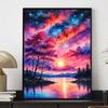 Sunset Scenery Diamond Art Set, 5D DIY Starry Sky Full Diamond Embroidery Craft Painting Crafts Decoration Home Wall Ornaments