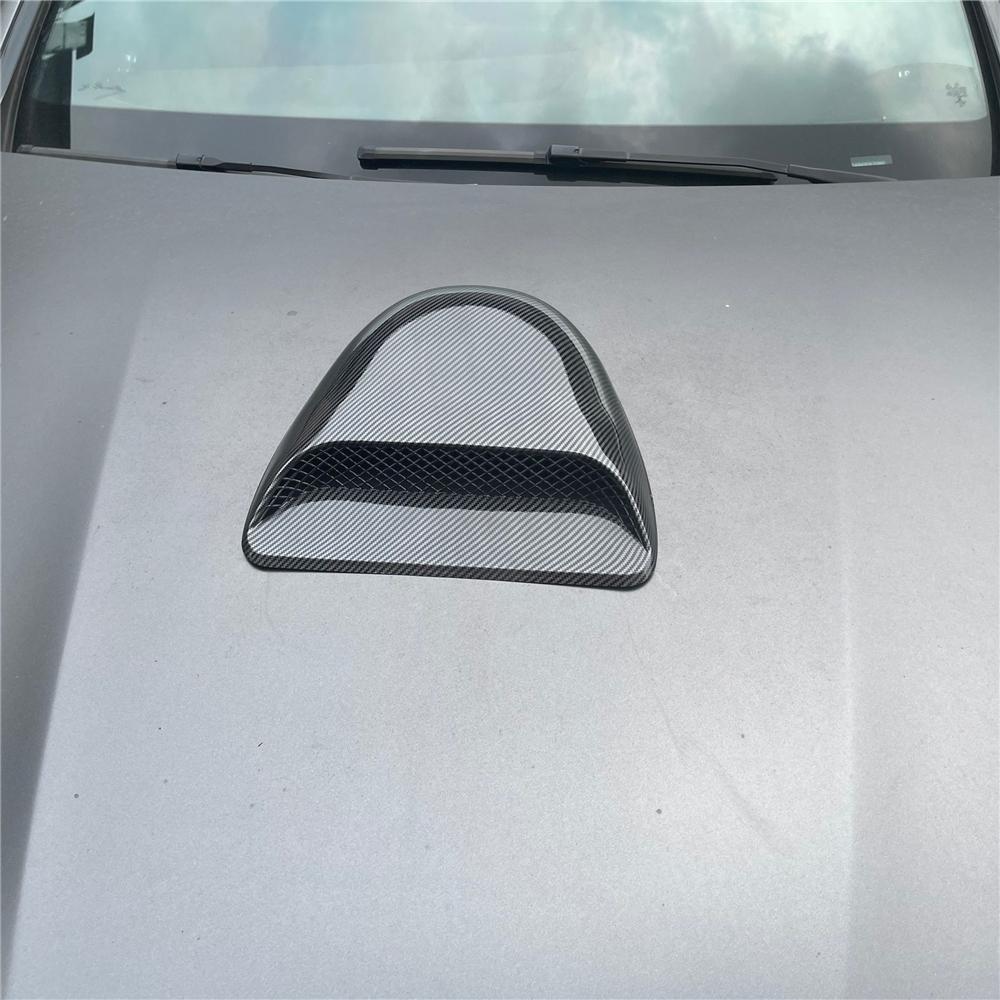 Carbonfaser-Look Auto Luftstrom Einlass Motorhaube Lufteinlass Hutze Entlüftung Motorhaube Dekorative Abdeckung