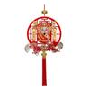 Flocking Shaking Head God Of Wealth Pendant Fortune Fruit Red Pulp China Hanging Pendant Circular Textured