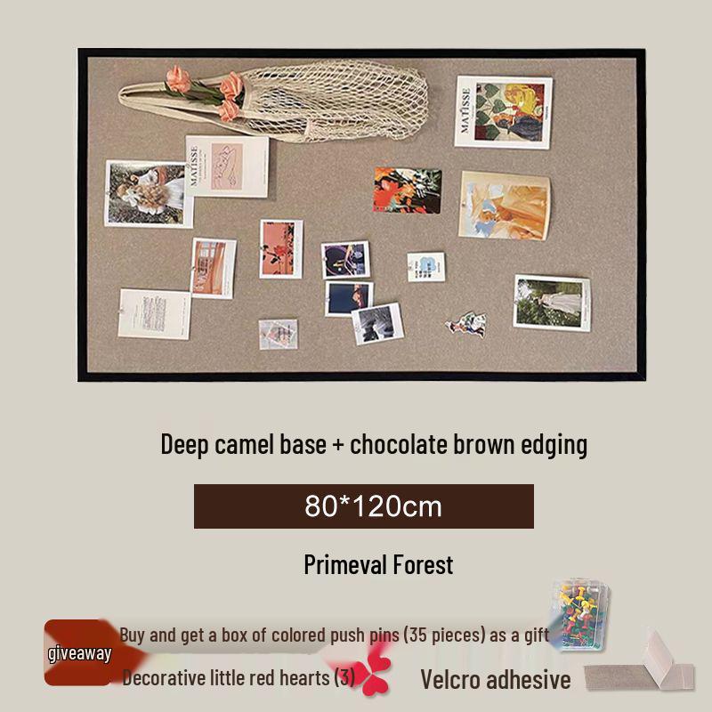 Punch-Free Felt Wall Sticker Display: Cork Board & Photo Background for Living Room Décor