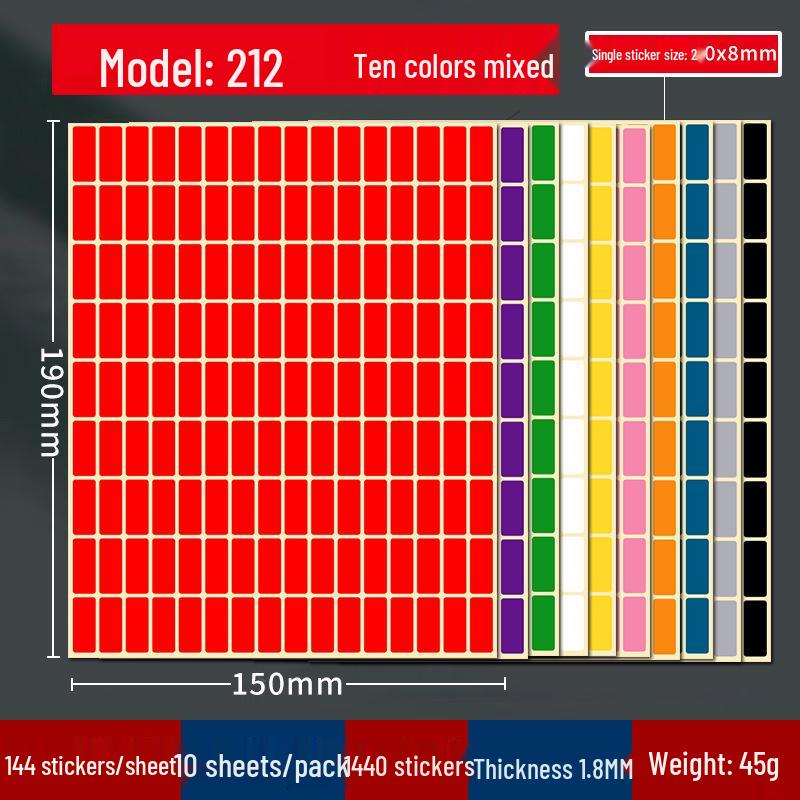 Mixed Color Round Dot Sticker Labels - Available in 10, 16, and 20 Vibrant Colors