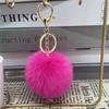 Auf Lager 8cm Kunstkaninchenfell Pompom Schlüsselanhänger - Plüschkugel Anhänger für Taschen und Kleidung