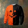 Men's Halloween Print Crewneck Sweatshirt Long Sleeve Casual Pullover for Parties