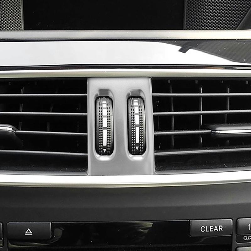 Car Central Air Outlet Knob Frame Trim Stainless Steel Sticker For Mercedes Benz C Class W204 2011-2014 Interior Accessories