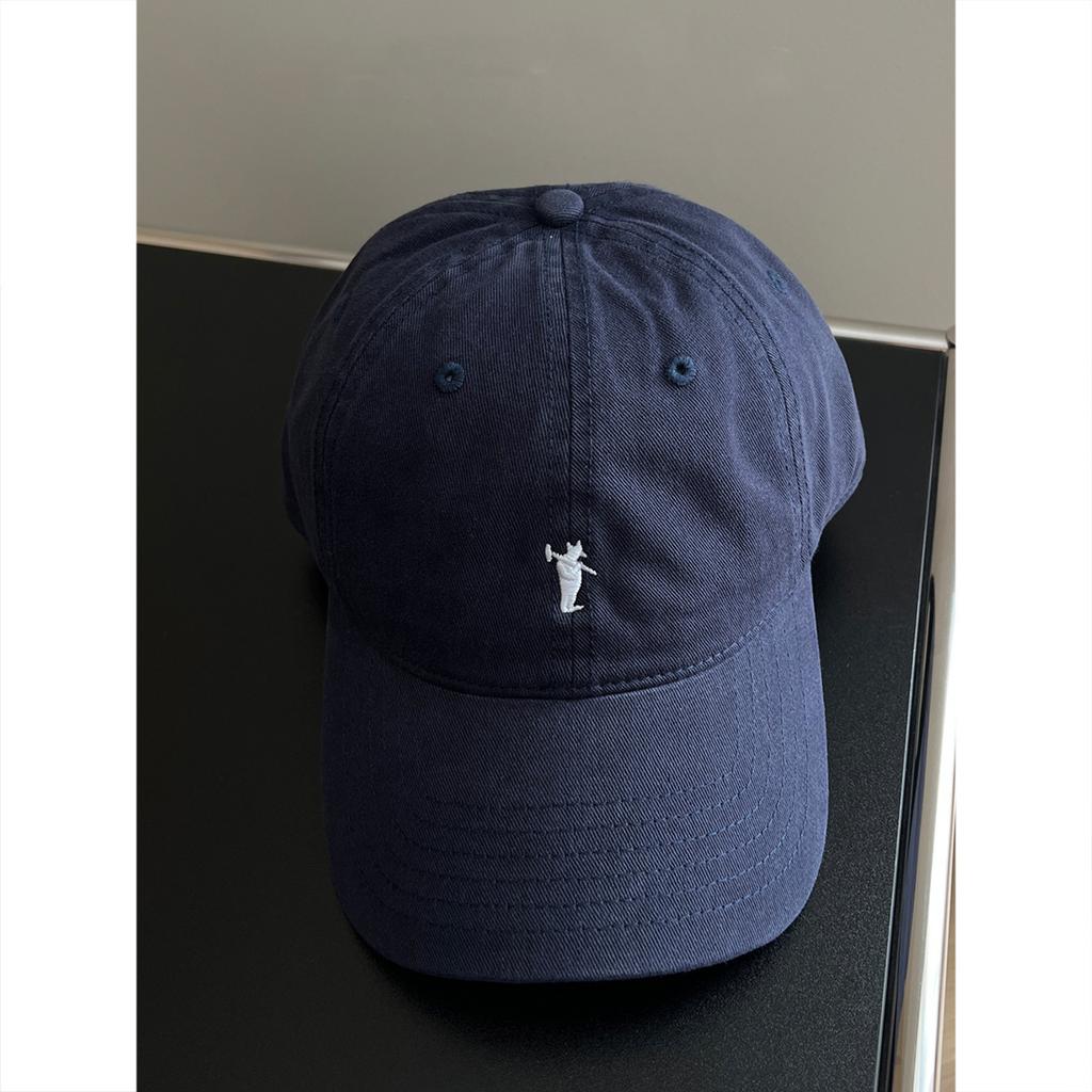 Little Man Embroidered Baseball Cap for Women Soft Top Simple Casual and Versatile Couple Sunshade Curved Brim Showing Face Small Duckling Cap for Men