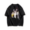 Trendy Personalized Cat Print Tshirt Summer Casual Short Sleeve Unisex Unisex Couple Clothes Streetwear Top