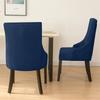 Toscana Velvet Chair Cover, Thick Navy Blue Velvet