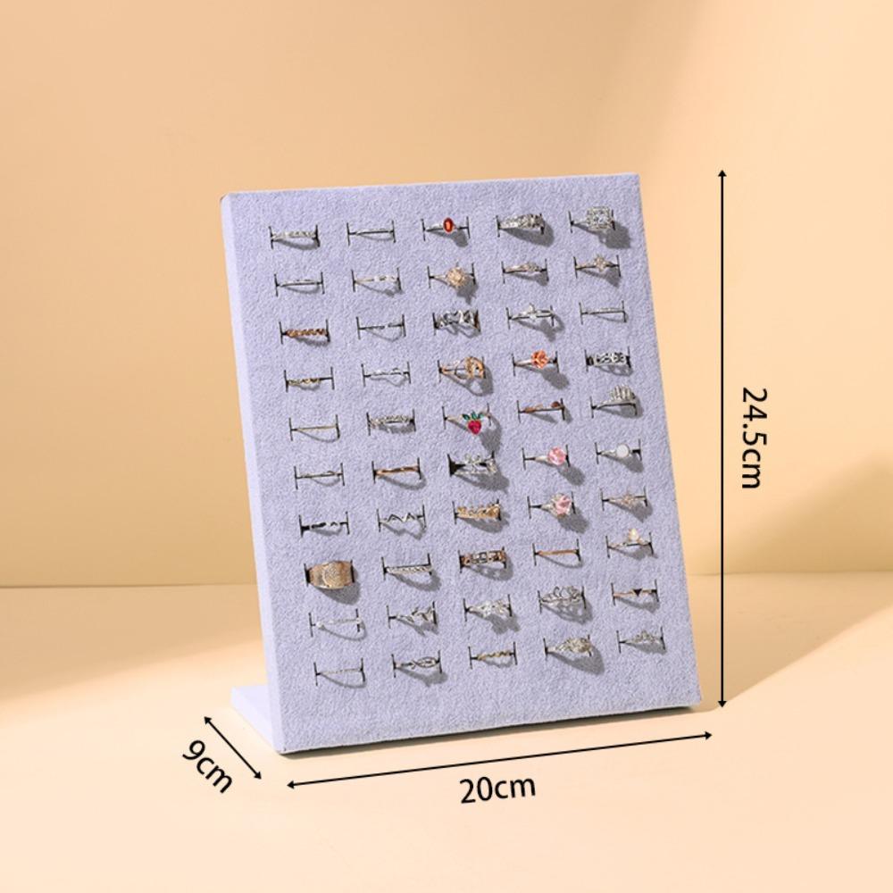 New Portable Ring Display Plate Plastic Flannel Rings Storage Rack Ear Studs Holder Jewelry Display