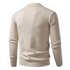 Spring Autumn Men's Knitted Pullovers Solid Color Full Sleeve Turn Down Collar Smart Casual Knitting Sweater Men Slim Fit Tops