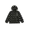 MLB Old Flower Velvet Jackets Unisex Black Hooded Moderate 31JPFM061-50L
