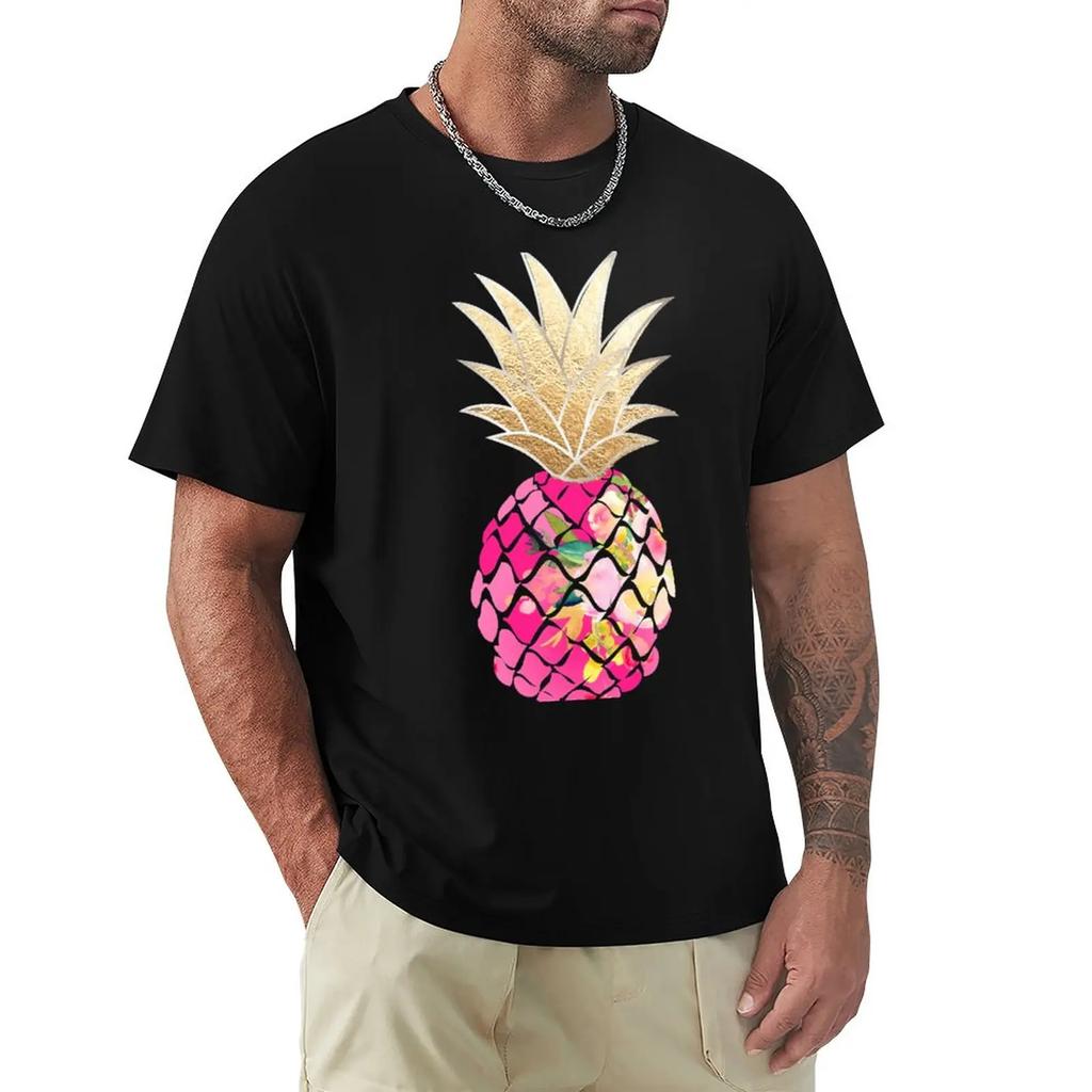 Aloha pineapple Hot Pink TShirt new edition quickdrying summer top Mens tshirt