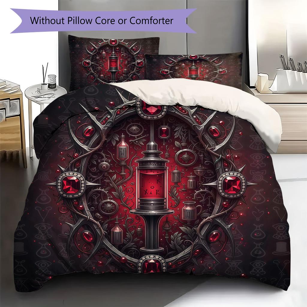 Cyberpunk spaceship Pattern Bedding Quilt Set Quilt Cover Pillowcase Home Decoration Birthday Gift (1 * duvet cover + 2 * pillowcase, without core)