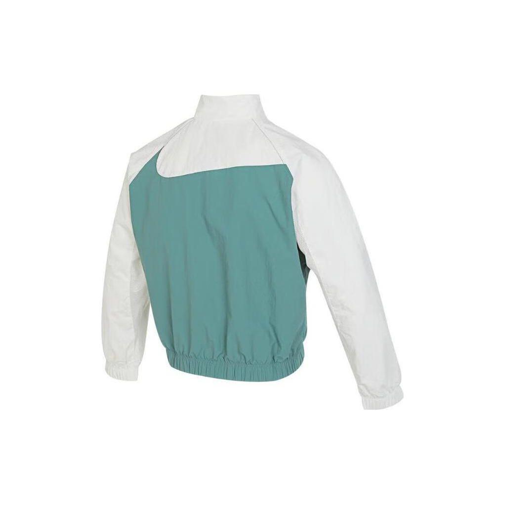 Nike Colorblock Outdoor Casual Sport Zip-Up Collar Windbreaker Kids Outerwear Green FN9134-361