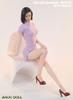 Compatible with TBLeague body for scale figure Beautiful sexy woman purple shot mini dress cheongsam dress and underwear pants set head and shoes not