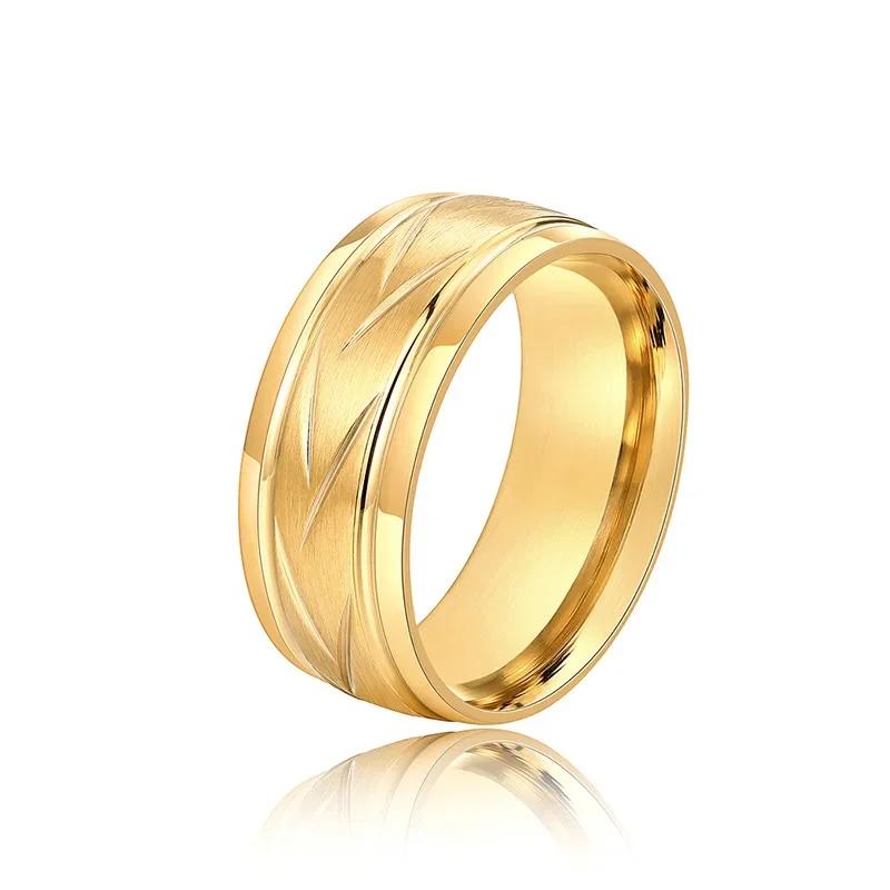 

2026 Trendy Personalized Ring for Men And Women Simple Texture Design European American Fashion Zircon 6