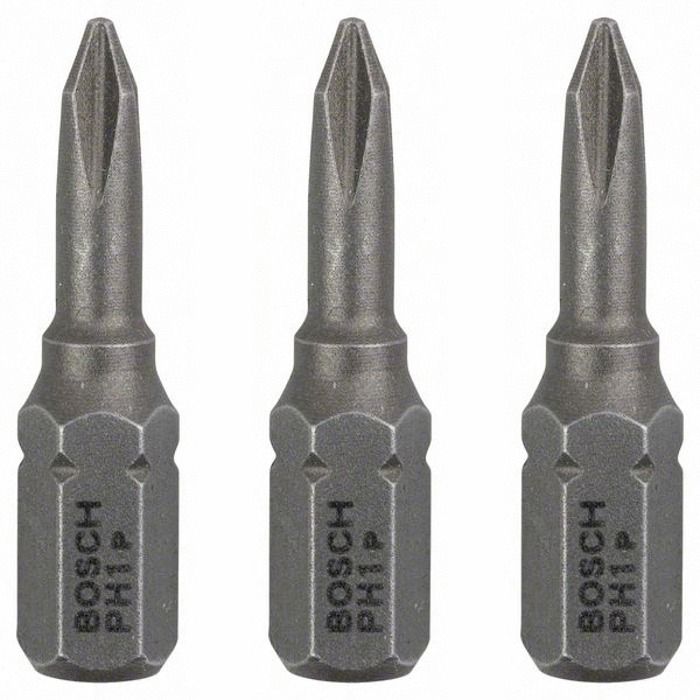 3 Embouts De Vissage Extra Dur PH3 25mm - BOSCH - 2607001515