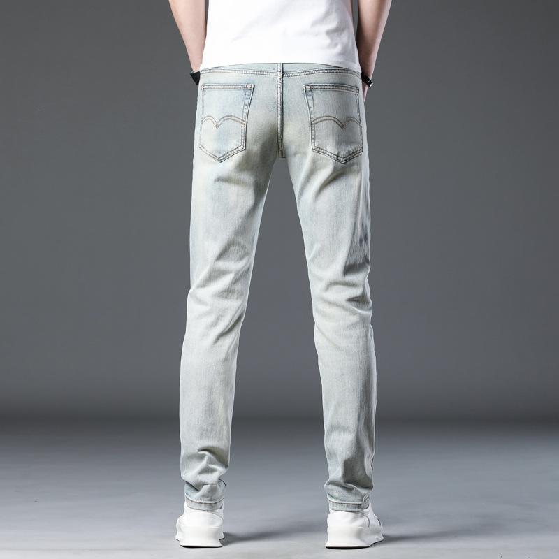 New Summer Jeans Slim Nine-point Stretch Casual Long Pants for Men