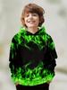 Kinderkleidung Jungen Hoodies Langarm 3D Flammendruck Kinder Frühling Herbst Kleidung Beiläufige Stilvolle Junge Mädchen Kleidung Pullover Tops