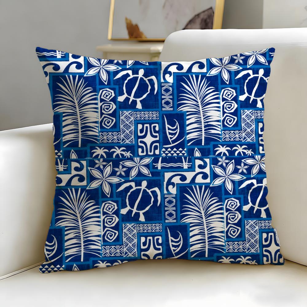 Creative Print Cushion Cover Soft  EasyWash Pillow Case  Versatile for Couch Bed Travel and Office