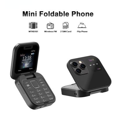 Mini teléfono móvil con tapa, Radio FM, Voz Mágica, lista negra, marcación rápida, vibración, tarjeta SIM, pantalla pequeña, teléfono plegable