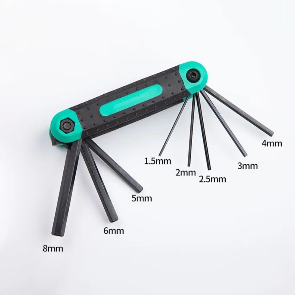 8 in 1 Allen Wrench Set Folding Multi-functional Torx Key Set Tamper Proof Folding Design Hexagon Socket Wrench Household Repair