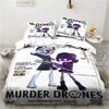 New 3D Print Murder-Drones Cartoon Bedding Set,Duvet Cover Bed Set Quilt Cover Pillowcase,King Queen Twin Size Boys Girls Adults