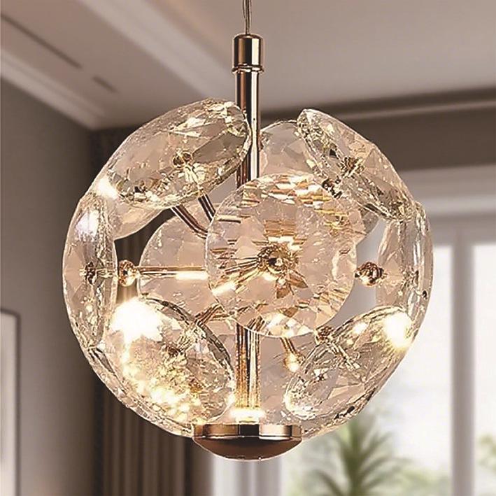 Crystal Dandelion Bedside Pendant Lamp: Postmodern Light for Bedroom and Entrance